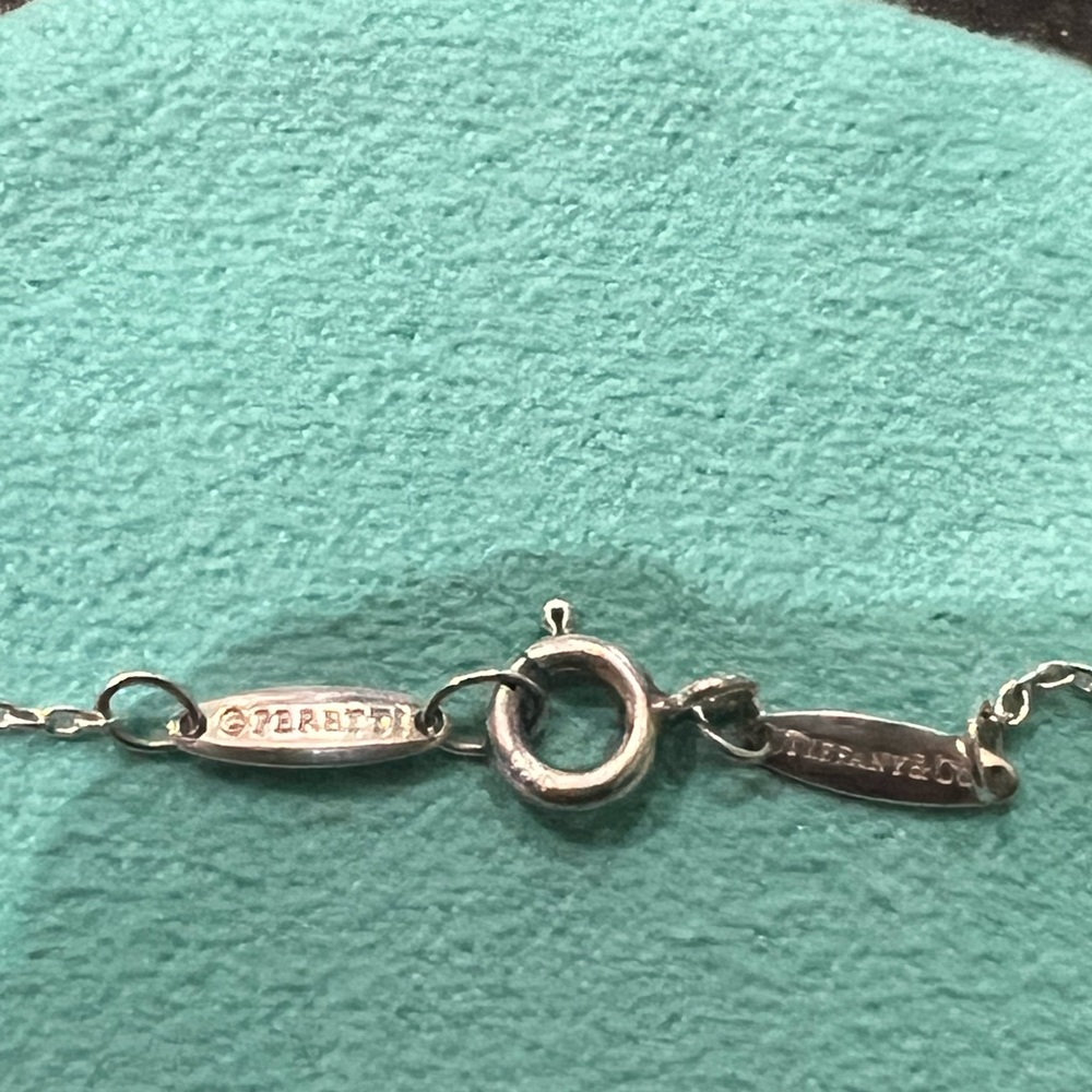 Tiffany & Co. Silver j initial Loop Necklace - Picture 2 of 6